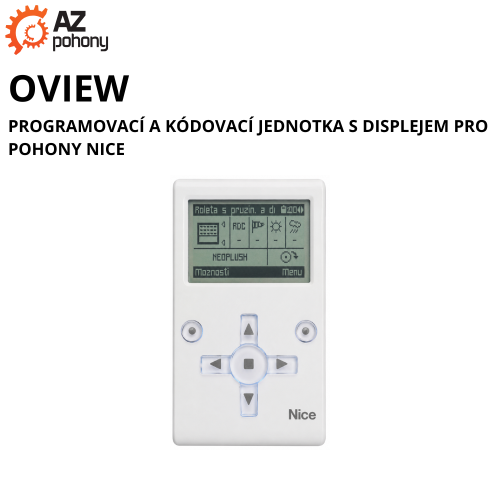 OVIEW - programovací a kódovací jednotka s displejem pro pohony Nice